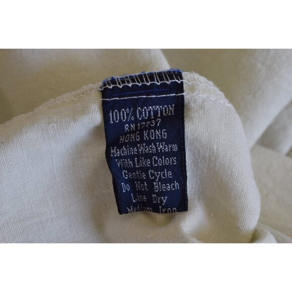 Vintage 80s All Cotton Tunic Blouse | size M - Picture 7 of 10